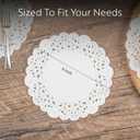 Restaurantware-Pastry Tek 6 x 6 Inch Lace Doilies, 4,000 Decorative Tableware Placemats - Disposable, Round, White Paper Table Doilies, for Birthdays, Or Weddings, Table Decor