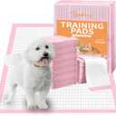 Pet Toilet Training Pads Disposable Puppy Pee Pads for Pets, Ultra Absorbent|Quick Dry|Leak-Proof Pet Potty Pads for Dog, Cat, Rabbits and Guinea Pigs (Pink, 13" x 18"-50 Count)