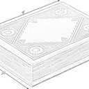 Decorative Vintage Book Shaped Trinket Storage Box, Off White