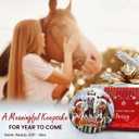 3 x VeryHomy 2025 Farmhouse Horse Ornaments for Christmas Tree | Double Sided Ceramic Horse Ornament, Gifts for Horse Lovers, Farm Animal Ornaments for Xmas Decorations, Horse Lover Gifts for Women Girls