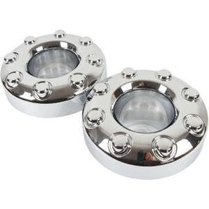  2PCS Replacement for 2005-2018 F-350 F350 Dually Front 4X4 Open Chrome Wheel Center Hub Cap Replaces 5C3Z1130TA