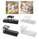 Toothbrush and Toothpaste Holder with Drainages Tray for Bathroom Vanity Countertop Storage Efficient Drainages Systems (Black, Multicolor)