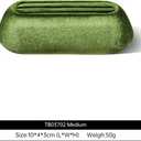 Velvet Jewelry Display Stand, 3-Size Ring Holder & Bangle Organizer (Olive Green, M)