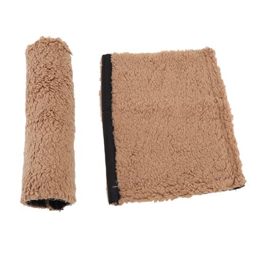 Sheepskin Fleece Armrest Cushion for Comfort Protecting Arms and Elbows in Office Chairs and More (Brown)