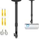 2-Be-Best Upgraded Projector Mount,14-24 in Extendable Length Projector Ceiling Mount Projectors Wall Mount Adjustable 360 Rotatable Compatible with TMY, HAPPRUN, Yaber, Aurzen and Other Projectors (Black)