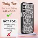 for Samsung Galaxy A16 5G Phone Case - Compatible with MagSafe Women Girls Cute Magnetic Protective Cover Cool Funny Unique Leopard Heavy Duty Shockproof Design for Samsung A16 5G Case