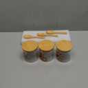 3Pcs 13 Oz Fall Glass Jars with Lids and Spoons Highland Cow Sunflower Airtight Candy Condiment Container Bowls for Thanksgiving Goodie Sugar Cookies Treat Storage Hot Cocoa Bar Supplies