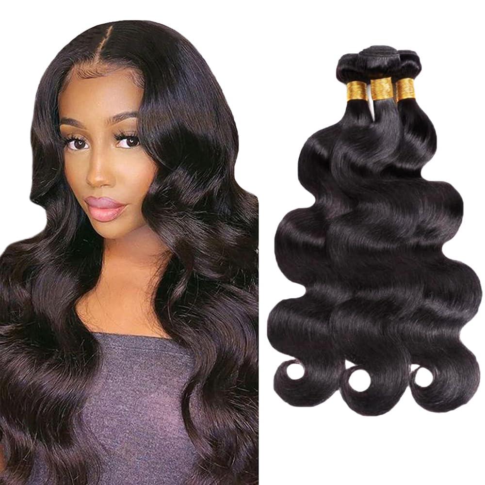 Body Wave Bundles Body Wave Bundles Human Hair 20 22 24 Inch Unprocessed Virgin Soft and Silky 1b Bundle Hair Extensions