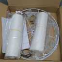Lamp shades Set of 2 for Table Lamps, Floor Lamps, White Linen Lamp shade 13" Top x 13" Bottom x 10" High,Lampshades Replacement(Spider Fitter), E26 Base Harp Holders Included,Assembly Required