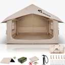 SENLEETO Inflatable Tents for Camping, Large Inflatable Camping Tent with Hand Pump, Easy Setup Tents for 4-6 People, Portable Glamping Tent