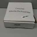 Dog Food Mat - Silicone Dog Mat for Food and Water - 36" x 24" Large Pet Feeding Mats with Residue Collection Pocket - Waterproof Dog Cat Bowl Mat with High Edges to Prevent Water Food Spills (Gray)