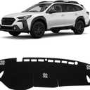 KUST Black Dash Cover for Subaru Outback 2020 2021 2022 2023 2024 2025 Left Hand Driving Dashboard Cover Polyester Dash Mat Non-Slip Interior Accessories for Subaru Outback No Glare