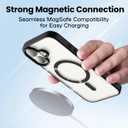 Compatible with Magnetic Matte Clear Case for Phone 17Tough Drop-Resistant Design, Anti-Yellow, Shockproof, Slim Transparent Cover (Black)