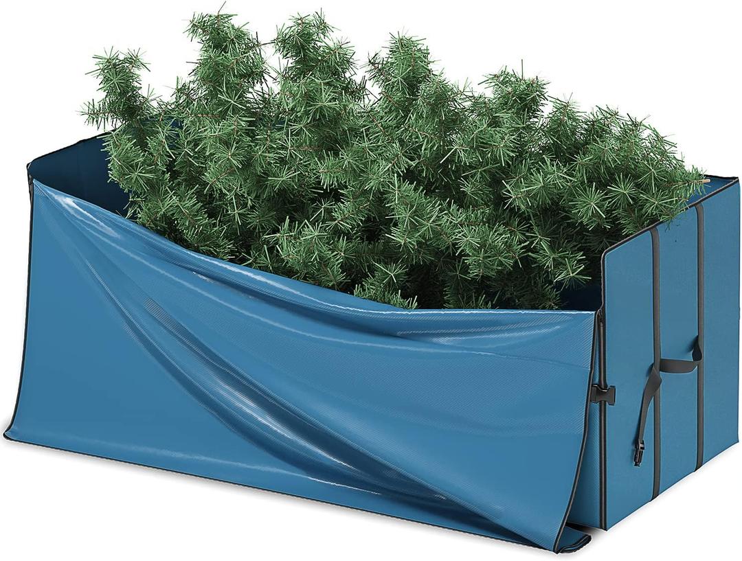 Hearth & Harbor Christmas Tree Storage Bag - Fit Upto 7.5 ft Holiday Trees - Extra Wide Christmas Tree Storage Box Container Made from Durable Oxoford 600D Waterproof Fabric with Handles & Dual Zipper