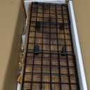 QEEIG Bathroom Shelves Over Toilet - Wall Mounted Floating Shelves Toilet Paper Storage Small Farmhouse Decor Shelf 16 inch Set of 2, Rustic Brown