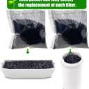 4 Pack Odor Absorbing Filter Refills for Lomi Smart Waste Kitchen Composter Top and Back Filters, Replacement Activated Charcoal Filters Compatible with Electric Countertop Compost Bin