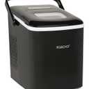 Igloo Premium Self-Cleaning Countertop Ice Maker Machine, Handled Portable Ice Maker, Produces 26 lbs. in 24 hrs. with Ice Cubes Ready in 6-8 Minutes, Comes with Ice Scoop and Basket (Black)