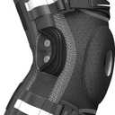NEENCA Professional Knee Brace for Knee Pain, Hinged Knee Support with Removable Dual Side Stabilizers, Strong Stability for Joint Pain Relief, Arthritis, Meniscus Tear, ACL, PCL, MCL, Runner, Workout (Large, Black-Single)