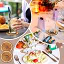 Hushee 50 Sets Wedding Favors for Guests Cheers to Love Round Cork Coasters Bulk with Thank You Cards and Bags for Wedding Party Favors Souvenirs Supplies Decoration (Classic)