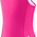 G Gradual Girl's One Piece Swimsuits Racerback Kids Bathing Suit Modest Swimwear for Girl Athletic Competition 7-16Y(Rose Pink,16Y)