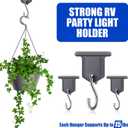 24 Pairs Rv Awning Hooks for Lights Camping Awning Accessory Hangers S Shaped Hooks Set Rv Party Light Hangers for Christmas Party Camping Tent Indoor and Outdoor Supplies (Grey and Silver)