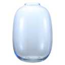 YANWE1 Blue Glass Vase, Large Glass Vase for Flowers, Tall Flower Vases, Modern Round Vases for Living Room, Bedroom, Kitchen, Mantle, Shelf, Wedding, Office, Entryway, 10 Inches