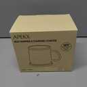 APEKX Warm Cup Coffee Mug Warmer Set - Smart Stable Constant Temperature 131F, 15W Wireless Charging, 12.8 oz Capacity - Supports USB-C Interface, Automatic Power On/Off Function (4 H). (Deep Navy)