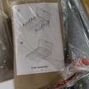 Feonase Full Size Bed Frame with Luxury Wingback and Fast Charging Station,Full Upholstered Button Tufted Storage Headboard Platform Bed,Sturdy Wooden Slats Support,Easy Assembly,Noise-Free,Light Gray