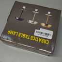 Portable LED Mushroom Table Lamp, Cordless Desk Night Light with 5200mAh Rechargeable Battery, Stepless Dimming Small Lamp with 3 Colors and Brightness Control for Bedroom/Bar/Coffee shop (Silver)