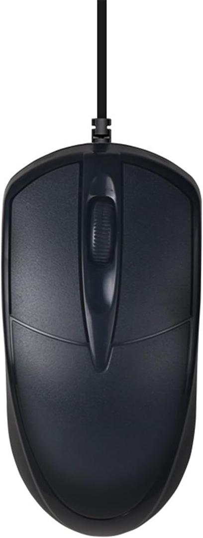Sleek Body Work Corded Mouse, USB Corded Computer Mouse, Laptop Desktop Laptop Home and Office Mouse, Curved Edge Mouse, Comfortable Feel USB Corded Optical Mouse - Black