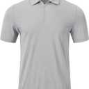 MoFiz Mens Tracksuits Sets Shorts Quarter Zip Polo Shirts Bottom Shorts Outfits Sport Suits Casual Walking Sets Comfy (Gray, M)