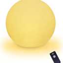 12-Inch Solar Globe Lights Outdoor Waterproof - LED Ball Light 3 Modes with Remote Control Warm lighting - Dual USB & Solar Charging Night Light for Garden Yard Pathway Pool Patio Party Decoration