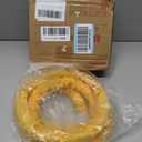 Upgraded 3.3lb Soft Spring Weighted Hoop for Adults – Foldable, Quiet, Pain-Free Exercise & Fitness Hoop for Weight Loss, Home & Travel Workouts (Yellow)