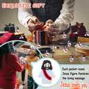 2 x ILHSTY 32 Pcs Little Jesus Figures  Mini Rubber Jesus Toys Jesus Love You for Easter Egg Fillers Egg Hunts Religious Party Favors Gifts Hide and Seek Baptism Gifts Sunday School (Red)