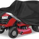 KISEER Outdoors Lawn Mower Cover Waterproof Heavy Duty 210D Polyester Oxford UV Protection Lawn Tractor Cover Fits Decks Up to 54" with Drawstring and Storage Bag