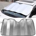 Car Windshield Sun Shade, Car Sun Visor for UV Rays and Sun Heat Protection, Car Interior Accessories for Sun Heat, Windshield Sun Shade for Car Auto Front Window Sunshade Visor Shieldss 130x60cm SIL