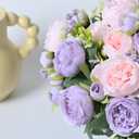 MARTINE MALL 4 Packs Peonies Artificial Flowers, Pinkish-Purple Artificial Peonies, Silk Peonies Flowers Fake Peonies Artificial Flowers Peonies Bouquet for Centerpiece Table Wedding Party Home Decor