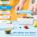 Ice Cube Tray with Lid and Bin, PHINOX 84 pcs Ice Trays for Freezer, Ice Cube Trays for Freezer with 3 trays, Container, Lid & Ice Scoop, BPA Free