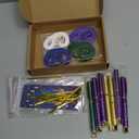 Ctosree 96Pcs/24Set Eid Mubarak Gifts Bulk Ballpoint Pens with Greeting Cards Eid Ballpoint Pens Bookmark Card and Silicone Bracelet Ramadan Islamic Party Favors Goodie Bag Fillers Stuffers