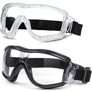 Kids Safety Goggles, Toddler Safety Glasses With UV Anti-Fog,Clear Lens Glasses Cleaning Cloth Included (White+black)