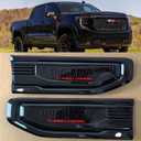2pack OEM 2019-2026 Duramax Truck Turbo Vent Emblem Right Left 3D Nameplate Badge Replacement for Sierra 1500 86532091 (Gloss Black Red)