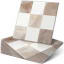Nuanchu 20 Pcs Beige Luxor Peel and Stick Backsplash 7.75" x 7.75" 3D Adhesive Peel and Stick Wall Tiles Waterproof Checkered Backsplash for Kitchen Bathroom Fireplace