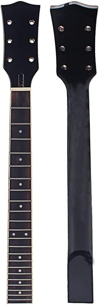 Guitar Neck 22Frets 24.75inch Mahogany Rosewood Fretboard Guitar Neck Replacement Set (standard style) (Rosewood Fretboard)