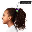 24pc Ponytailers Large Round Ponytail Balls Twin Bead Hair Elastics Bright Multicolored Twin Hair Beads Bauble Hair Ties Ponytail Holders, Toddler KidsValue Pack