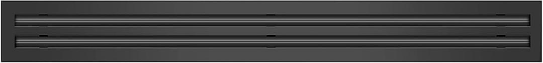 BUILDMART - 36" Linear Slot Diffuser - (2 Slot) Double Slot - Black Decorative Aluminum Air Vent - Heating and Cooling Modern AC Vent Cover for Ceiling, Walls & Floors - Texas Buildmart, Neck: 35 3/8" x 3 1/8" - Face: 36 3/4" x 4 1/2"