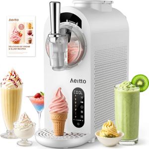 Aeitto Ice Cream Maker & Slushie Machine 7 Presets Soft Serve Ice Cream Machine Frappés Margaritas Frozen Drinks