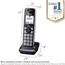 Panasonic Additional Cordless Phone Handset, Advanced Call Block, Compatible with KX-TGF94x and KX-TGF97x Series - KX-TGFA97B (Black with Silver Trim)