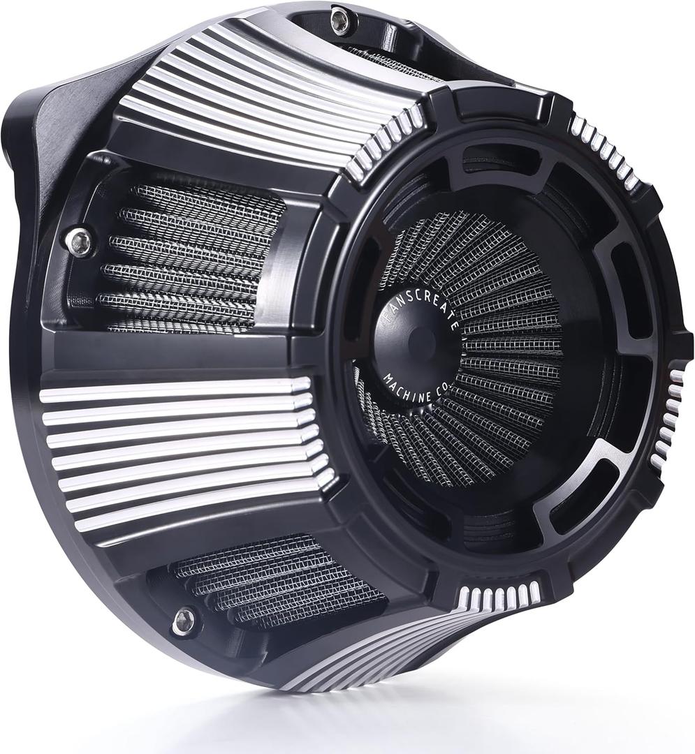 High-Flow Exposed Air Cleaner Intake Kit for Harley-Davidson, Fits Sportster, Dyna, Softail, Touring & M8 Air Filters (Contrast Cut, Fitment B : 93-15 Softail&Dyna,01-07 Touring)