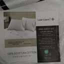 LANE LINEN 100% Egyptian Cotton King Sheets Set – 4 Piece Sateen Weave Bed Sheets, Ultra Soft, 16" Deep Pocket, Luxury King Size Sheet Set – White