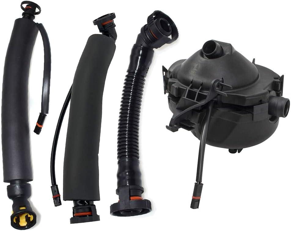 4PCS Crankcase Breather Hoses + Oil Separator Kit For BMW 1 (E87) 2003-2013 3 (E90) 2004-2012 3 Touring (E91) 2004-2012 5 (E60) 2001-2010 E61 E63 E64 E65 E66 E67 2001-2009 (Ventilation valve set of 4)